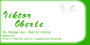 viktor oberle business card